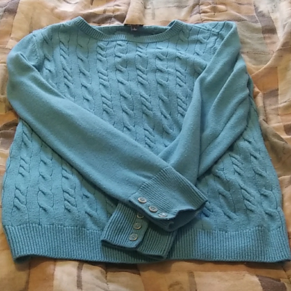 Turquiose sweater from Talbots